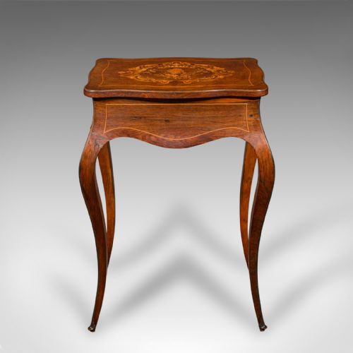 ANTIQUE JEWELLERY TABLE FRENCH WALNUT SIDE OCCASIONAL VICTORIAN CIRCA 1890 - ADDITIONAL PHOTO 5