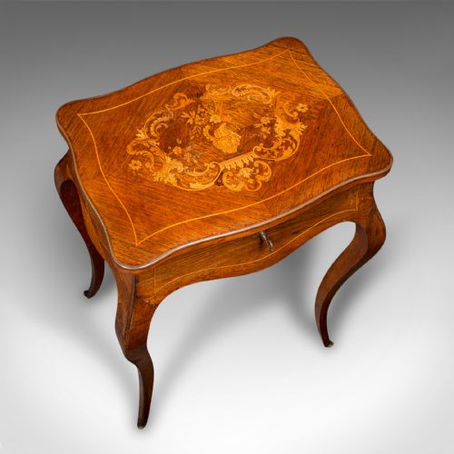 ANTIQUE JEWELLERY TABLE FRENCH WALNUT SIDE OCCASIONAL VICTORIAN CIRCA 1890 - ADDITIONAL PHOTO 7