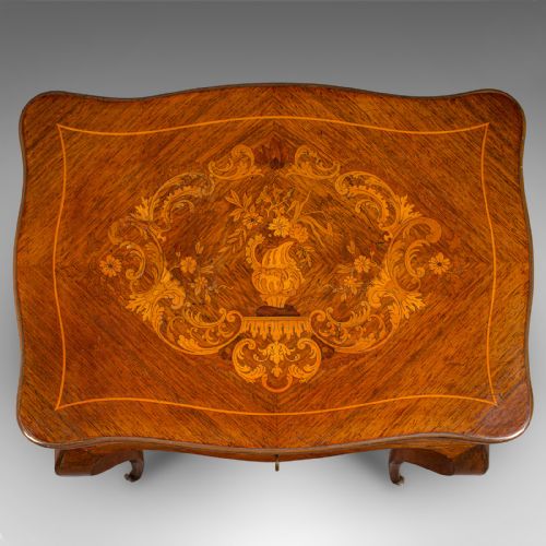 ANTIQUE JEWELLERY TABLE FRENCH WALNUT SIDE OCCASIONAL VICTORIAN CIRCA 1890 - ADDITIONAL PHOTO 10