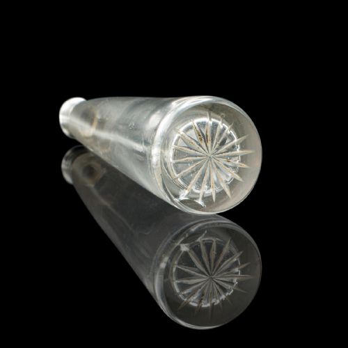 ANTIQUE EXPLORER'S SADDLE FLASK ENGLISH GLASS BOTTLE LEATHER CASE EDWARDIAN - ADDITIONAL PHOTO 7