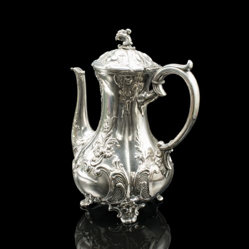 ANTIQUE 4 PIECE TEA SERVICE ENGLISH SILVER PLATE COFFEE POT EDWARDIAN 1910 - ADDITIONAL PHOTO 3