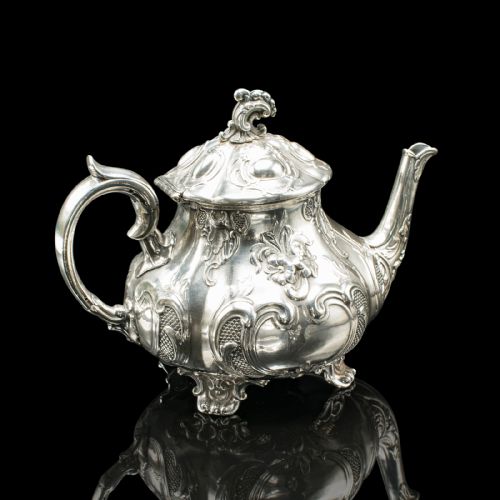 ANTIQUE 4 PIECE TEA SERVICE ENGLISH SILVER PLATE COFFEE POT EDWARDIAN 1910 - ADDITIONAL PHOTO 5
