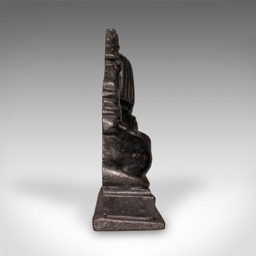 ANTIQUE EGYPTIAN REVIVAL DOORSTOP ENGLISH CAST IRON SPHINX REGENCY CIRCA 1830 - ADDITIONAL PHOTO 5