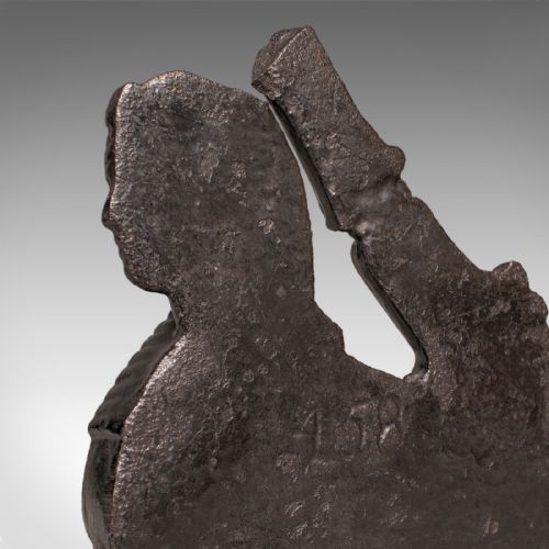 ANTIQUE EGYPTIAN REVIVAL DOORSTOP ENGLISH CAST IRON SPHINX REGENCY CIRCA 1830 - ADDITIONAL PHOTO 9