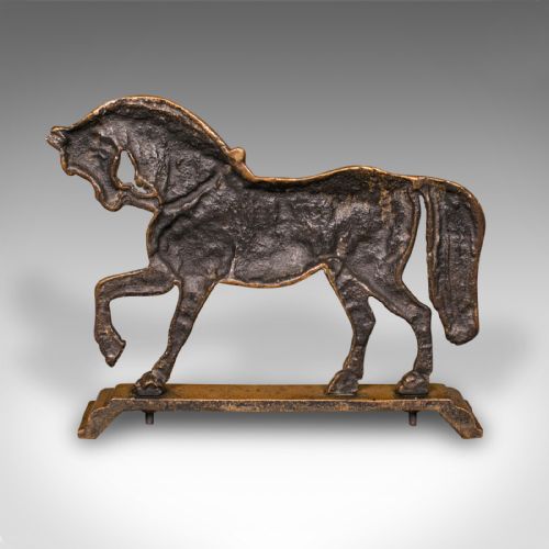 ANTIQUE HORSE DOORSTOP ENGLISH BRASS EQUINE DOOR KEEPER VICTORIAN C1880 - ADDITIONAL PHOTO 5