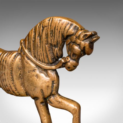 ANTIQUE HORSE DOORSTOP ENGLISH BRASS EQUINE DOOR KEEPER VICTORIAN C1880 - ADDITIONAL PHOTO 6