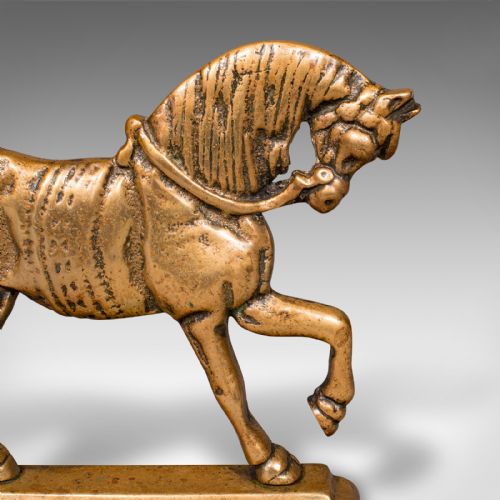 ANTIQUE HORSE DOORSTOP ENGLISH BRASS EQUINE DOOR KEEPER VICTORIAN C1880 - ADDITIONAL PHOTO 7