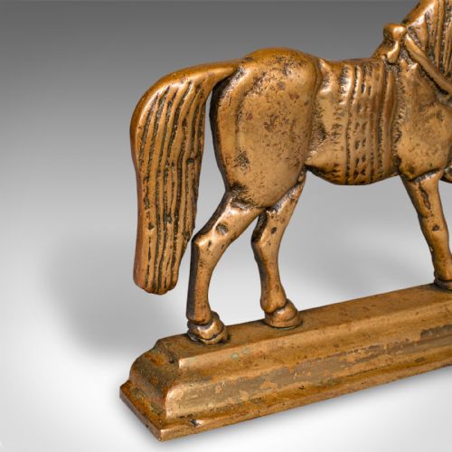 ANTIQUE HORSE DOORSTOP ENGLISH BRASS EQUINE DOOR KEEPER VICTORIAN C1880 - ADDITIONAL PHOTO 10
