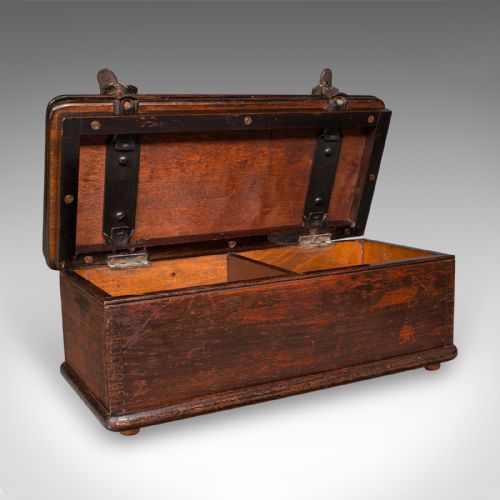 fig 1. Antique Flower Press Box, English, Beech, Cast Iron, Hobby Case, Edwardian, 1910