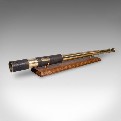 fig 1. Antique Lord Bury 4 Draw Telescope, English, Terrestrial, JH Steward, Victorian