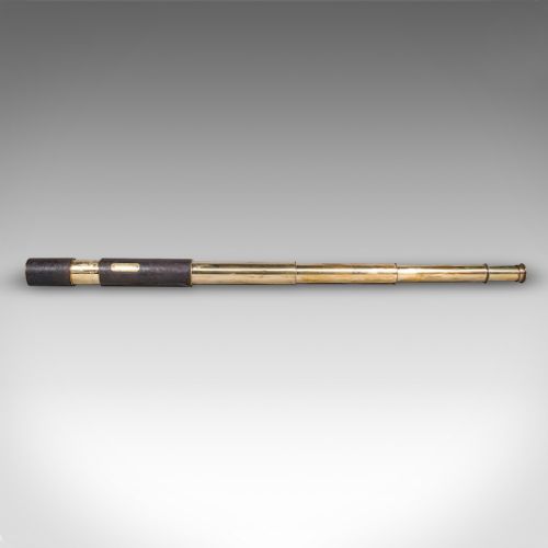 fig 2. Antique Lord Bury 4 Draw Telescope, English, Terrestrial, JH Steward, Victorian