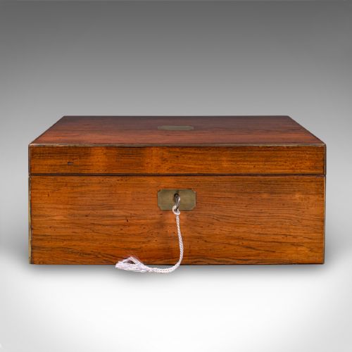 fig 4. Antique Officer's Correspondence Box, English, Writing Slope, Regency, C.1820