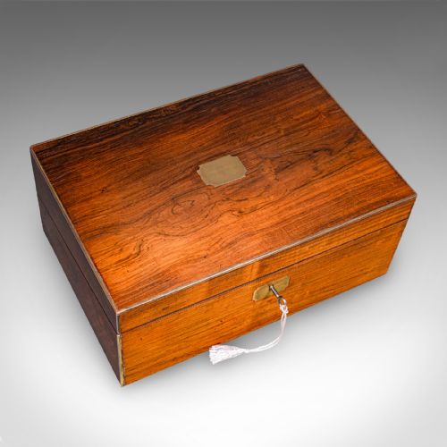 fig 5. Antique Officer's Correspondence Box, English, Writing Slope, Regency, C.1820