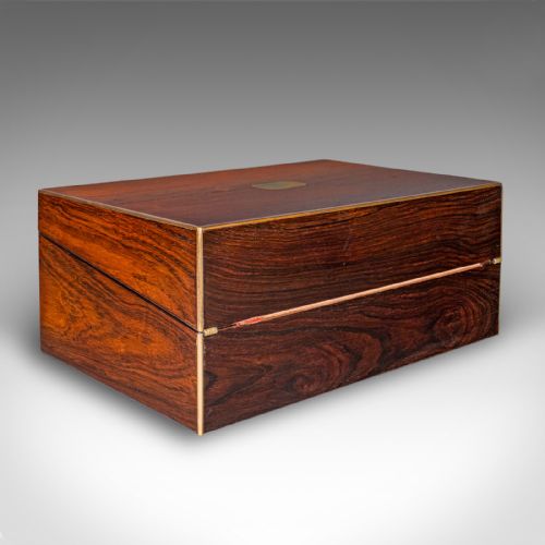 fig 6. Antique Officer's Correspondence Box, English, Writing Slope, Regency, C.1820