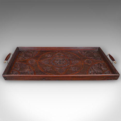 fig 1. Large Antique Presentation Tray, English, Afternoon Tea, Server, Edwardian, 1910