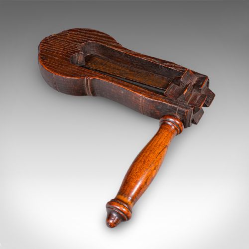 fig 1. Antique Football Rattle, English, Elm, Sporting Memorabilia, Treen, Victorian