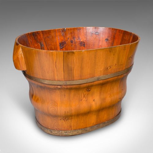 Antique Waste Paper Basket, Austrian, Cedar, Home Office Bin, Victorian, C.1900
