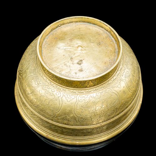 ANTIQUE PLANTER BOWL ORIENTAL BRASS JARDINIERE DISH EARLY VICTORIAN C1850 - ADDITIONAL PHOTO 9