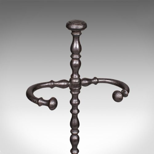 ANTIQUE CORNER UMBRELLA STAND FRENCH CAST IRON HALLWAY DRYING RACK VICTORIAN - ADDITIONAL PHOTO 5