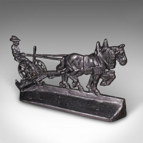 ANTIQUE PLOUGHMAN DOORSTOP ENGLISH CAST IRON FARMHOUSE DOOR KEEPER VICTORIAN - ADDITIONAL PHOTO 2