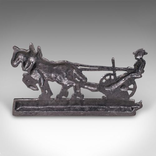 ANTIQUE PLOUGHMAN DOORSTOP ENGLISH CAST IRON FARMHOUSE DOOR KEEPER VICTORIAN - ADDITIONAL PHOTO 3