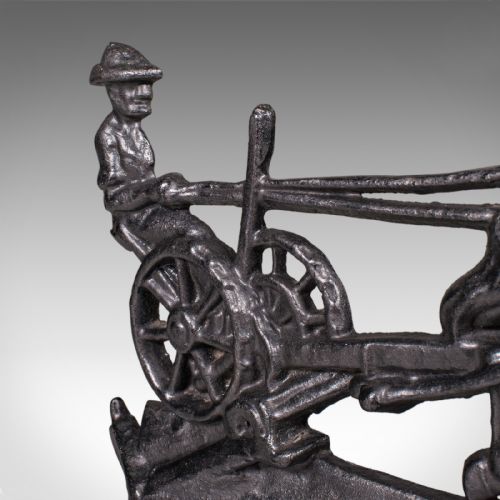 ANTIQUE PLOUGHMAN DOORSTOP ENGLISH CAST IRON FARMHOUSE DOOR KEEPER VICTORIAN - ADDITIONAL PHOTO 8