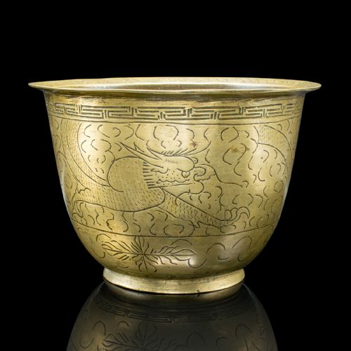 ANTIQUE JARDINIERE DISH JAPANESE MEIJI BRONZE DECOR PLANTER BOWL VICTORIAN - ADDITIONAL PHOTO 1
