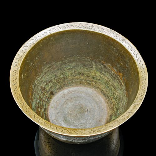 ANTIQUE JARDINIERE DISH JAPANESE MEIJI BRONZE DECOR PLANTER BOWL VICTORIAN - ADDITIONAL PHOTO 6
