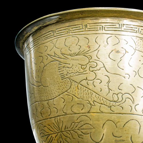 ANTIQUE JARDINIERE DISH JAPANESE MEIJI BRONZE DECOR PLANTER BOWL VICTORIAN - ADDITIONAL PHOTO 8