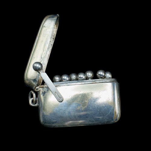 SMALL ANTIQUE SHOOTING PEG CASE ENGLISH SILVER PLATE MARKER BOX VICTORIAN - ADDITIONAL PHOTO 9