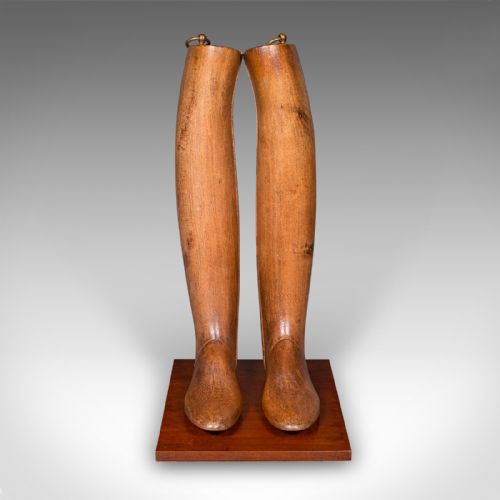 ANTIQUE BOOTMAKERS DISPLAY ENGLISH BEECH RIDING BOOT STRETCHER EDWARDIAN - ADDITIONAL PHOTO 1