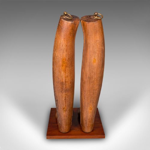 ANTIQUE BOOTMAKERS DISPLAY ENGLISH BEECH RIDING BOOT STRETCHER EDWARDIAN - ADDITIONAL PHOTO 4