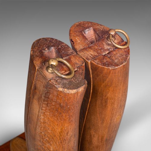 ANTIQUE BOOTMAKERS DISPLAY ENGLISH BEECH RIDING BOOT STRETCHER EDWARDIAN - ADDITIONAL PHOTO 5