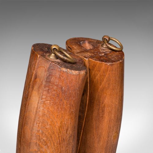 ANTIQUE BOOTMAKERS DISPLAY ENGLISH BEECH RIDING BOOT STRETCHER EDWARDIAN - ADDITIONAL PHOTO 6