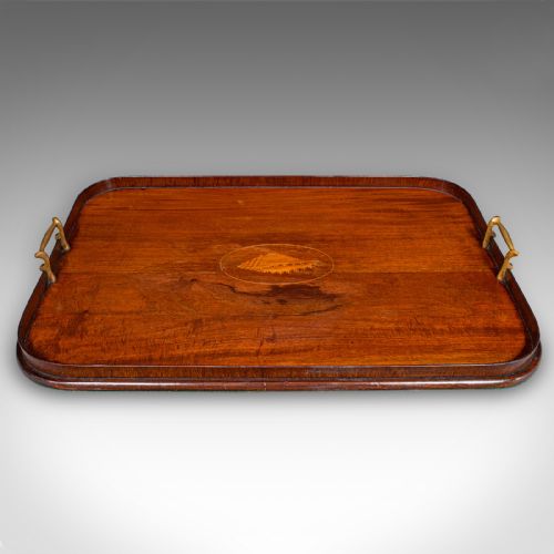 ANTIQUE SERVING PLATTER ENGLISH AFTERNOON TEA TRAY GEORGIAN REVIVAL EDWARDIAN - ADDITIONAL PHOTO 1