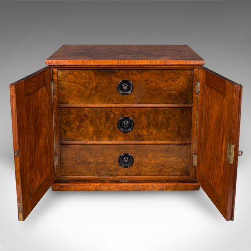 ANTIQUE COUNTRY HOUSE NAPKIN DRAWERS ENGLISH STORAGE CABINET EARLY VICTORIAN - ADDITIONAL PHOTO 3