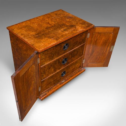 ANTIQUE COUNTRY HOUSE NAPKIN DRAWERS ENGLISH STORAGE CABINET EARLY VICTORIAN - ADDITIONAL PHOTO 8