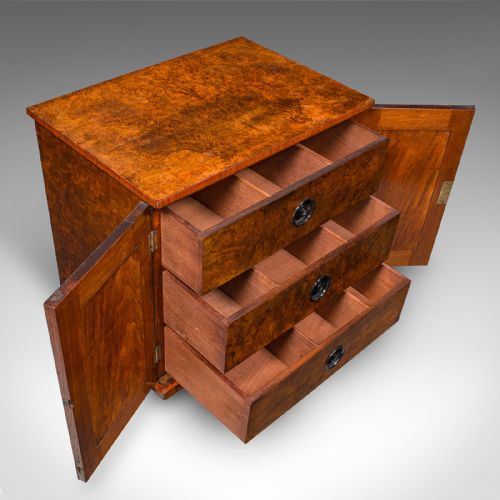 ANTIQUE COUNTRY HOUSE NAPKIN DRAWERS ENGLISH STORAGE CABINET EARLY VICTORIAN - ADDITIONAL PHOTO 9