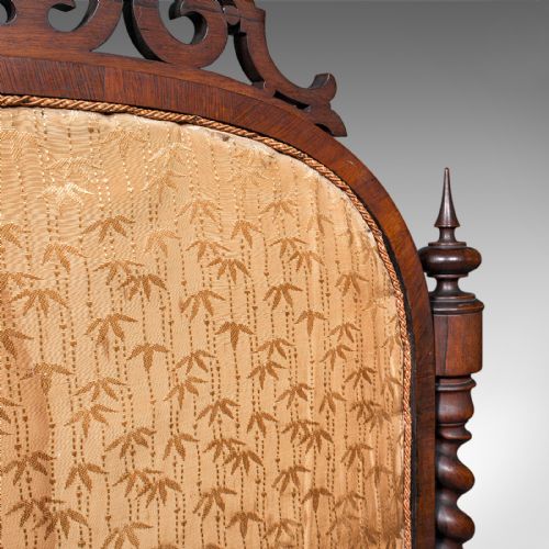 ANTIQUE EMBROIDERED FIRE SCREEN ENGLISH WALNUT NEEDLEPOINT EARLY VICTORIAN - ADDITIONAL PHOTO 10