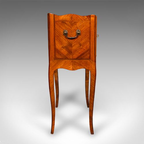 ANTIQUE SIDE TABLE ITALIAN KINGWOOD MARBLE BEDSIDE NIGHTSTAND VICTORIAN - ADDITIONAL PHOTO 3