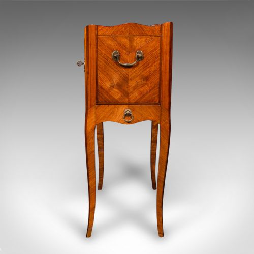 ANTIQUE SIDE TABLE ITALIAN KINGWOOD MARBLE BEDSIDE NIGHTSTAND VICTORIAN - ADDITIONAL PHOTO 5