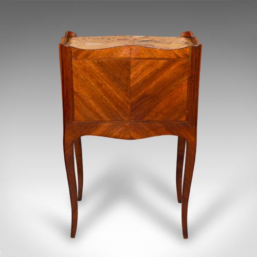 ANTIQUE SIDE TABLE ITALIAN KINGWOOD MARBLE BEDSIDE NIGHTSTAND VICTORIAN - ADDITIONAL PHOTO 6