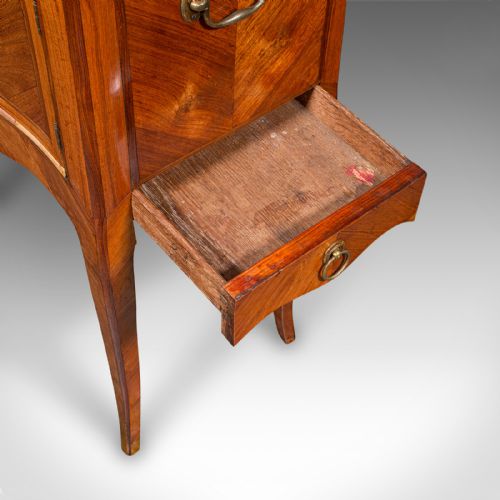 ANTIQUE SIDE TABLE ITALIAN KINGWOOD MARBLE BEDSIDE NIGHTSTAND VICTORIAN - ADDITIONAL PHOTO 7