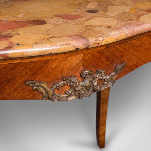 ANTIQUE SIDE TABLE ITALIAN KINGWOOD MARBLE BEDSIDE NIGHTSTAND VICTORIAN - ADDITIONAL PHOTO 10