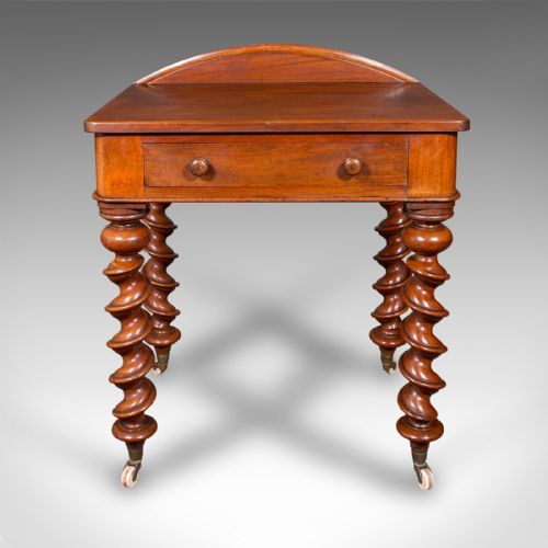 ANTIQUE WRITING DESK ENGLISH SIDE TABLE CORRESPONDENCE STUDY VICTORIAN 1890 - ADDITIONAL PHOTO 2