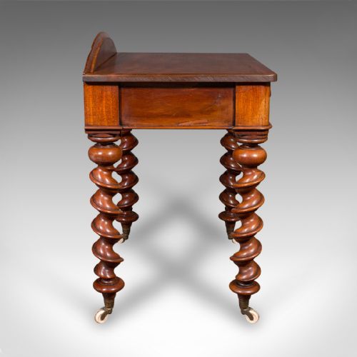 ANTIQUE WRITING DESK ENGLISH SIDE TABLE CORRESPONDENCE STUDY VICTORIAN 1890 - ADDITIONAL PHOTO 3