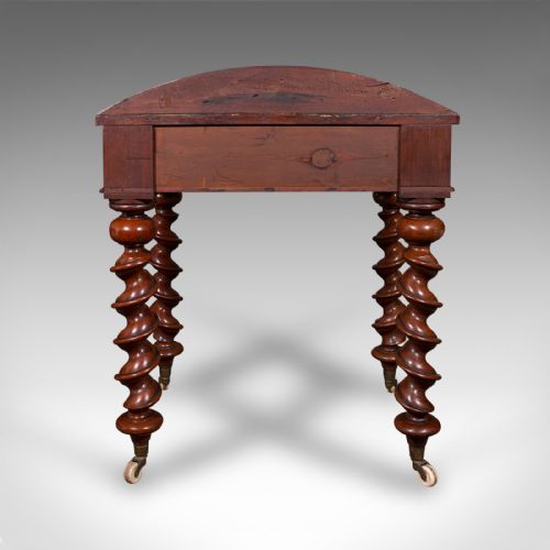 ANTIQUE WRITING DESK ENGLISH SIDE TABLE CORRESPONDENCE STUDY VICTORIAN 1890 - ADDITIONAL PHOTO 4