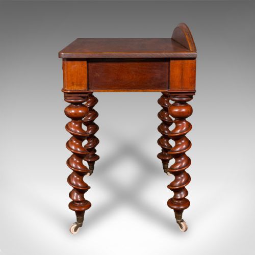 ANTIQUE WRITING DESK ENGLISH SIDE TABLE CORRESPONDENCE STUDY VICTORIAN 1890 - ADDITIONAL PHOTO 5