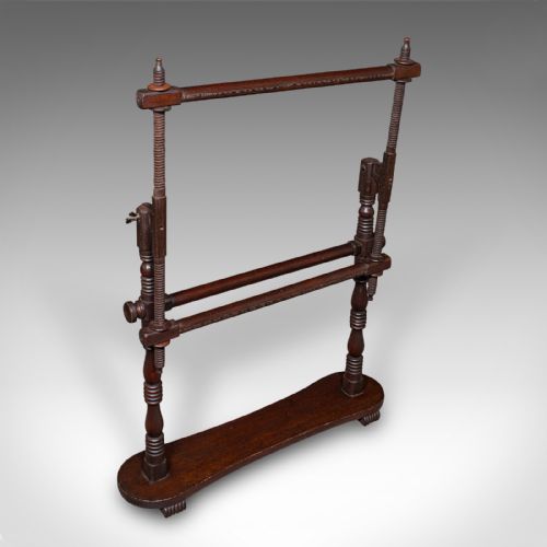 ANTIQUE ADJUSTABLE TAPESTRY FRAME ENGLISH NEEDLEPOINT STRETCHER LATE VICTORIAN - ADDITIONAL PHOTO 1