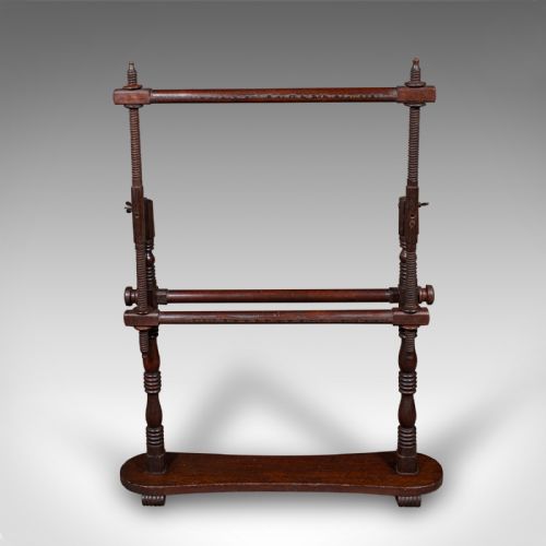 ANTIQUE ADJUSTABLE TAPESTRY FRAME ENGLISH NEEDLEPOINT STRETCHER LATE VICTORIAN - ADDITIONAL PHOTO 2